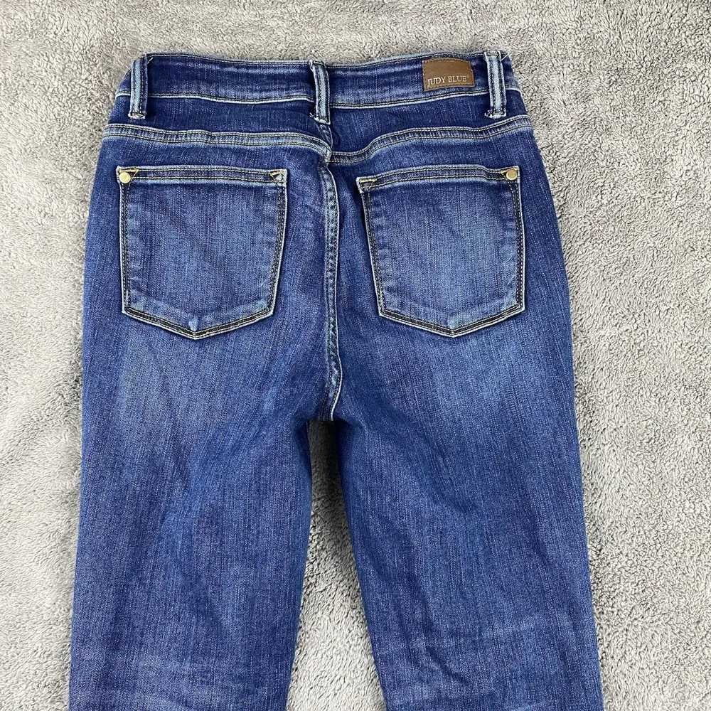 Judy Blue Skinny Fit Capri‎ Jeans Womens 7/28 Blue Mid Rise Denim